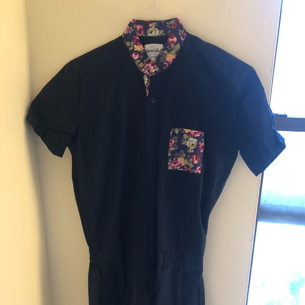 Romperjack Floral/Navy Romper